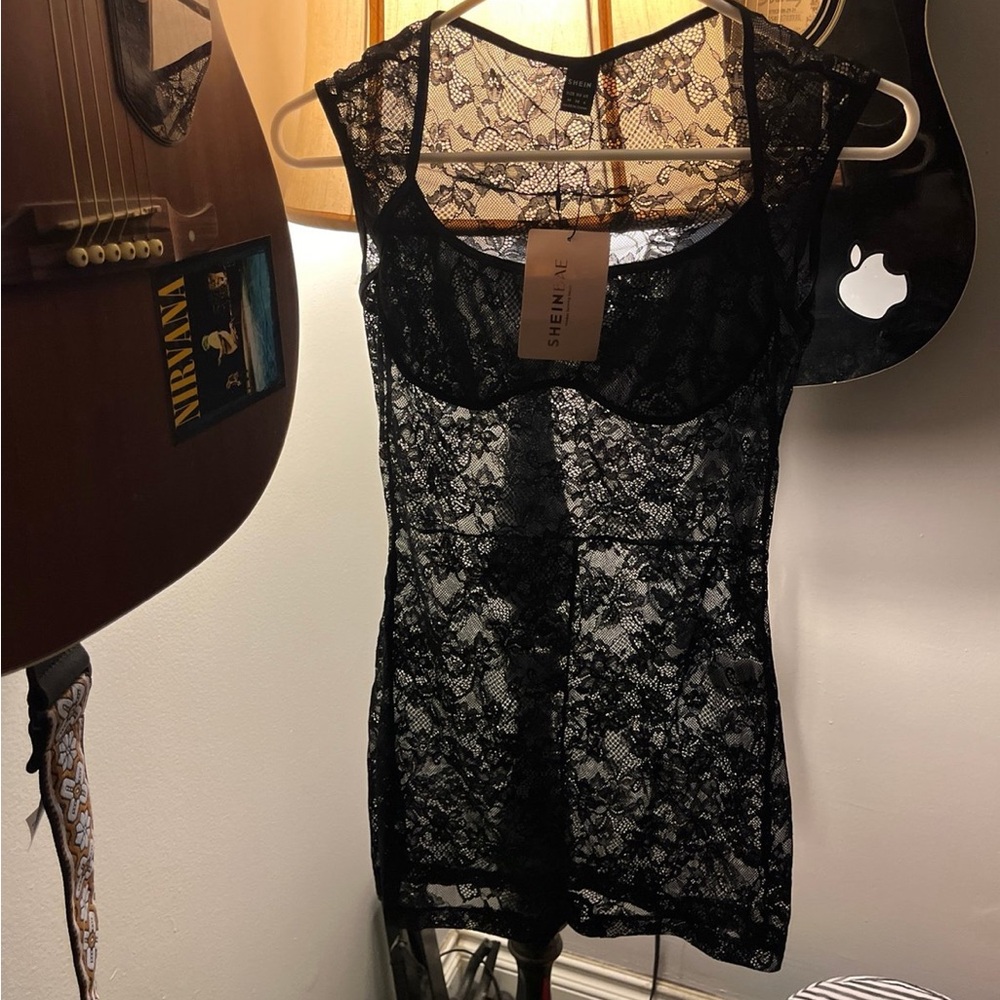 Black Lace Lingerie Romper